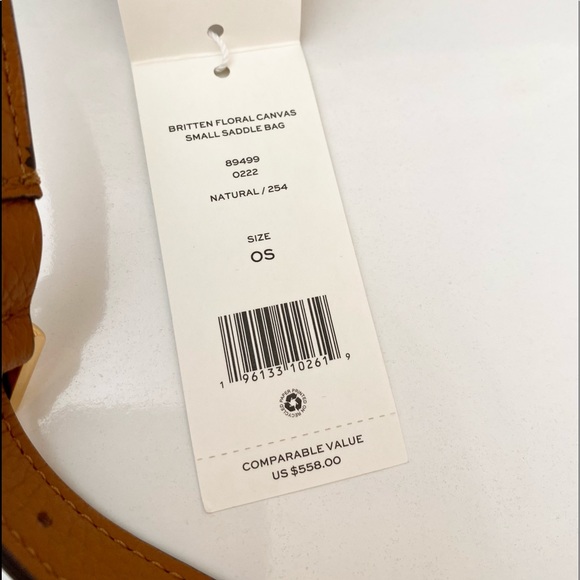 SOLD🌼NEW🌺🌼Tory Burch Britten floral canvas small saddle bag/crossbody - Picture 16 of 16